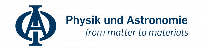 Das Logo der Fakultät für Physik und Astronomie, bestehend aus einem Phi und einem stilisierten Förderturm